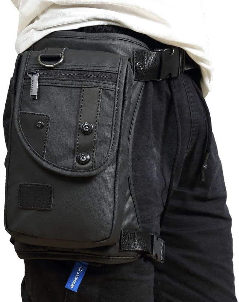 Hiking Waist Pack Leather Drop Leg Bag for Men Women Multi-Purpose Outdoor Sport - Image 2