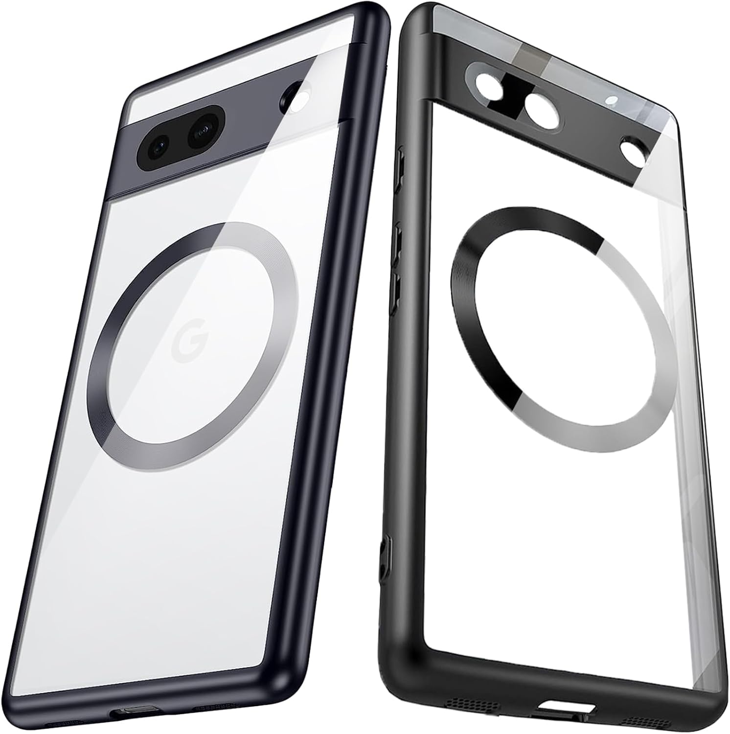 Google Pixel 7a Crystal Clear 10 Ft Drop Tested Shockproof Case - Clear Black