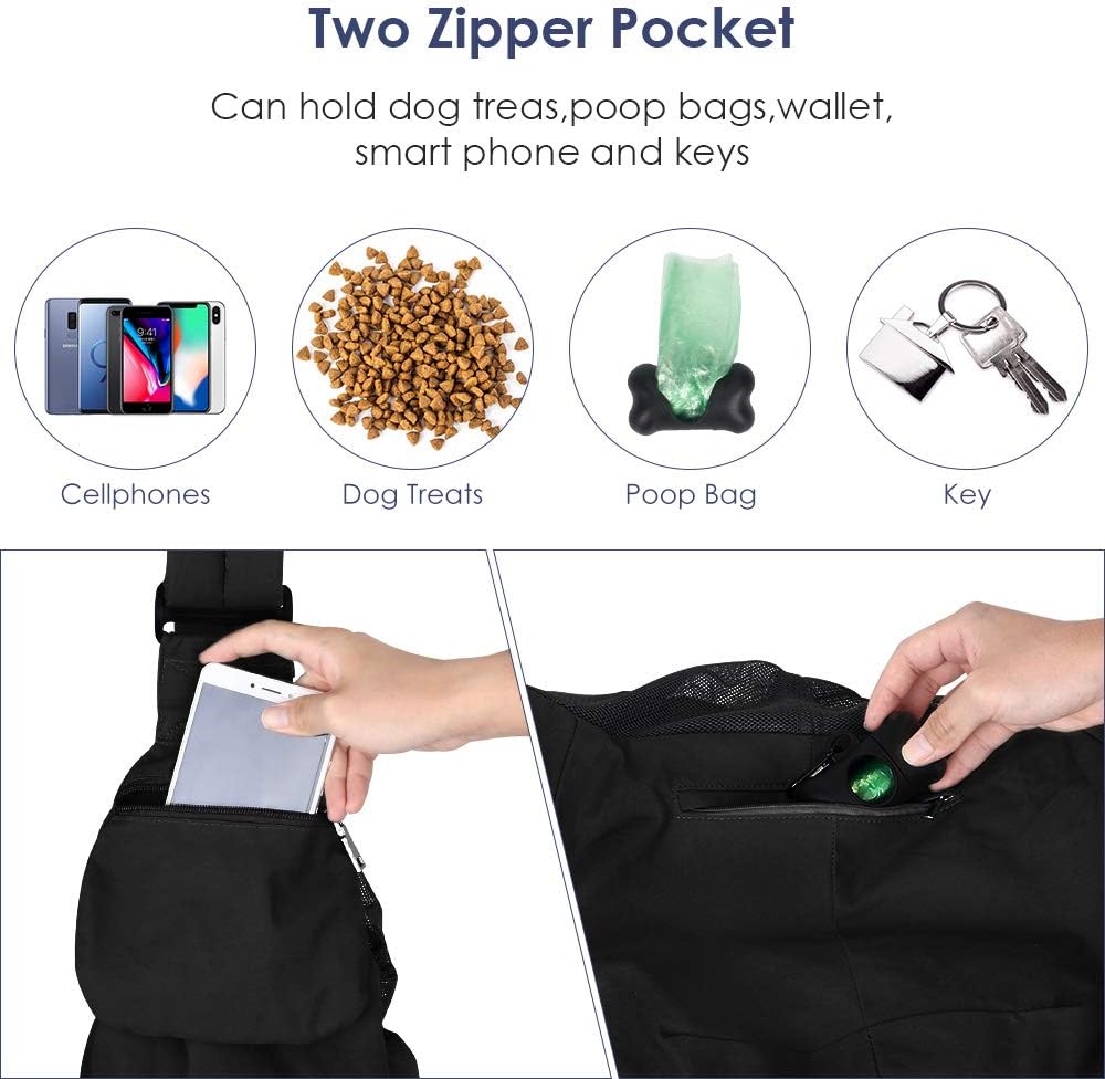 Pet Sling Carrier, Comfortable Hard Bottom Support Small Dog Papoose Sling - Image 5