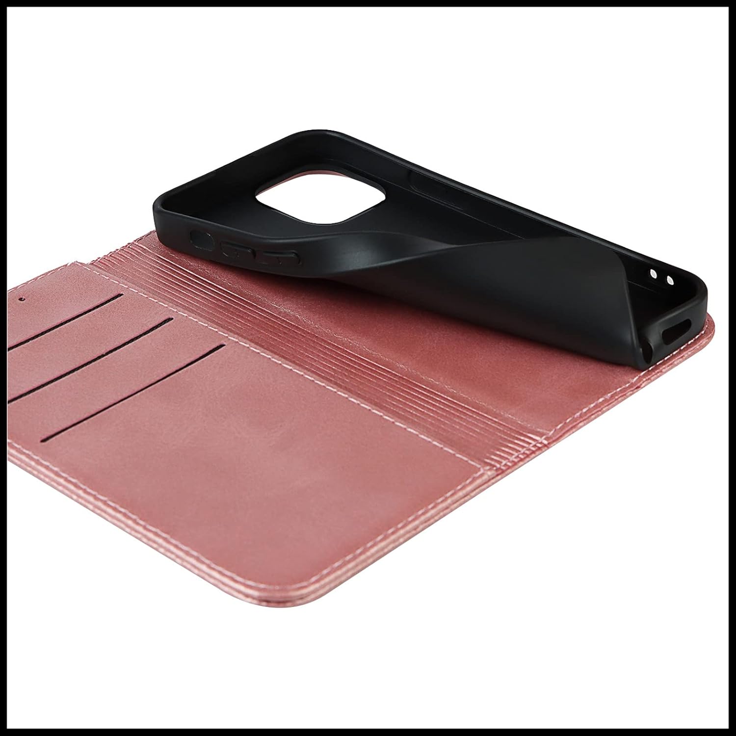 For iPhone 14 Flip Wallet Case Premium PU Leather with Credit Card Holder Slot - Image 8