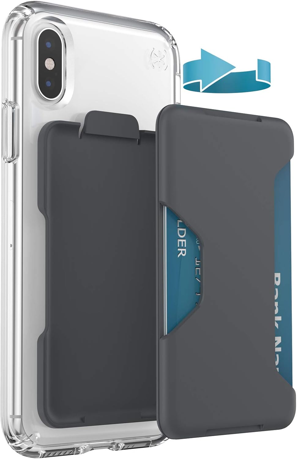 Universal Phone Case, Loot Lock Stick-on Wallet, Anthracite Grey - Image 3