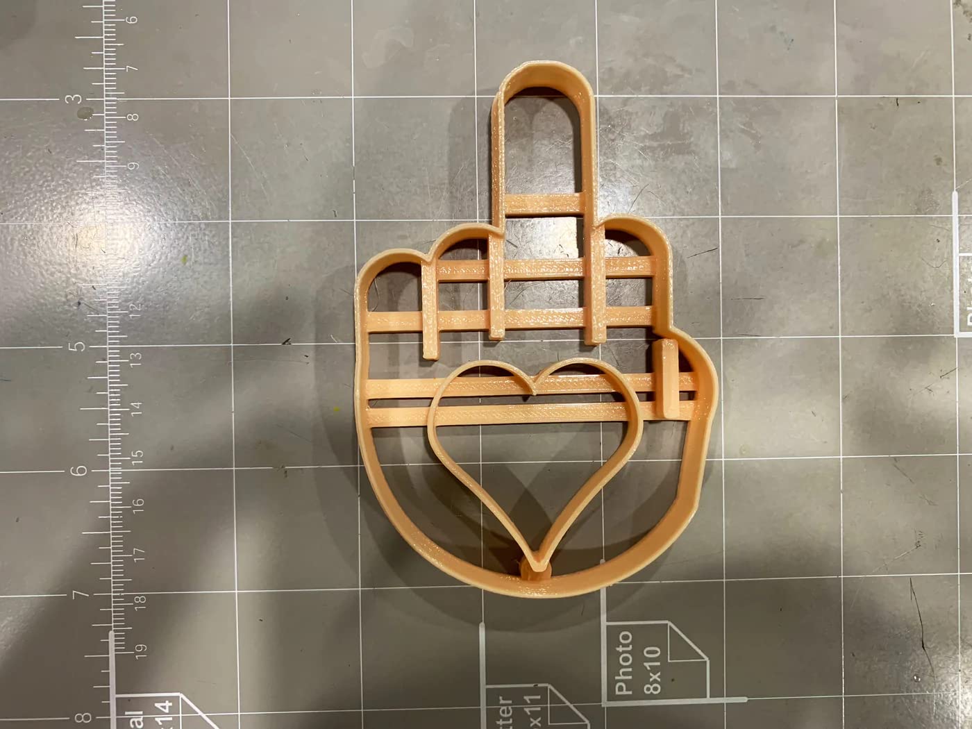 Middle Finger with Heart Imprint Cookie Cutter - Image 4