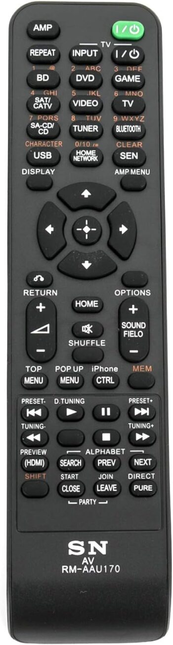New RM-AAU170 Remote Control for Sony Multi-Channel AV Receiver STR-DN840