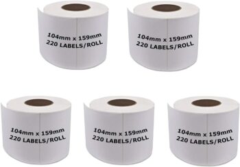 5 Rolls Dymo Compatible S0904980 Shipping Labels 4 x 6 Dymo 4XL Postage