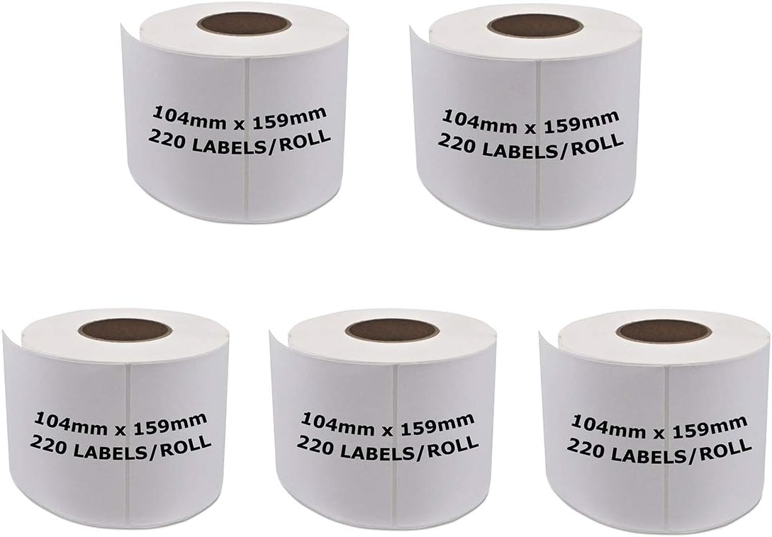 5 Rolls Dymo Compatible S0904980 Shipping Labels 4 x 6 Dymo 4XL Postage