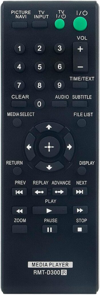 RMTD300 Replacement Remote Control for Sony USB Media Player SMP-U10