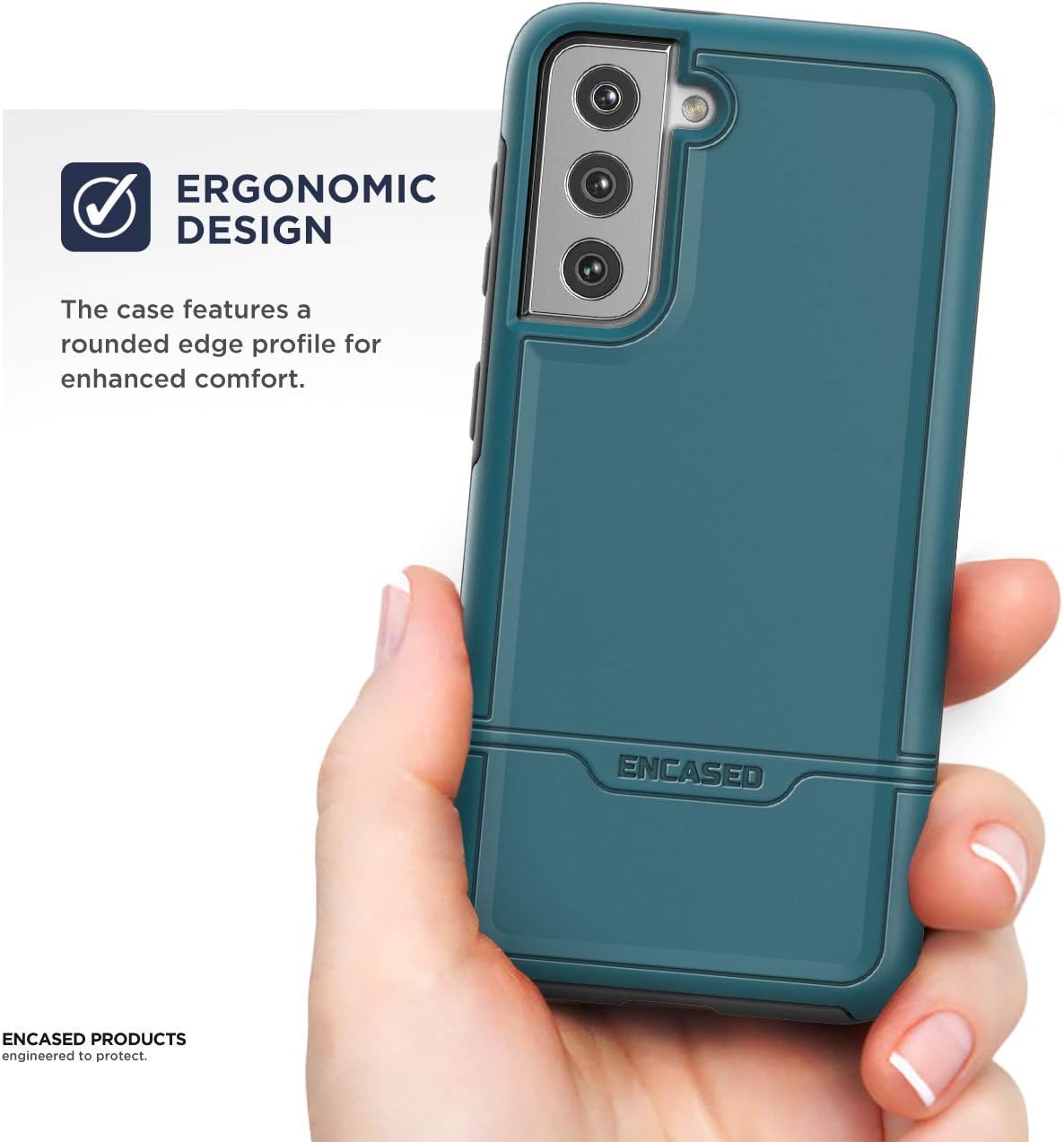 Samsung Galaxy S21 FE, Protective Military Grade Full Body Rugged Case - Blue - Image 5
