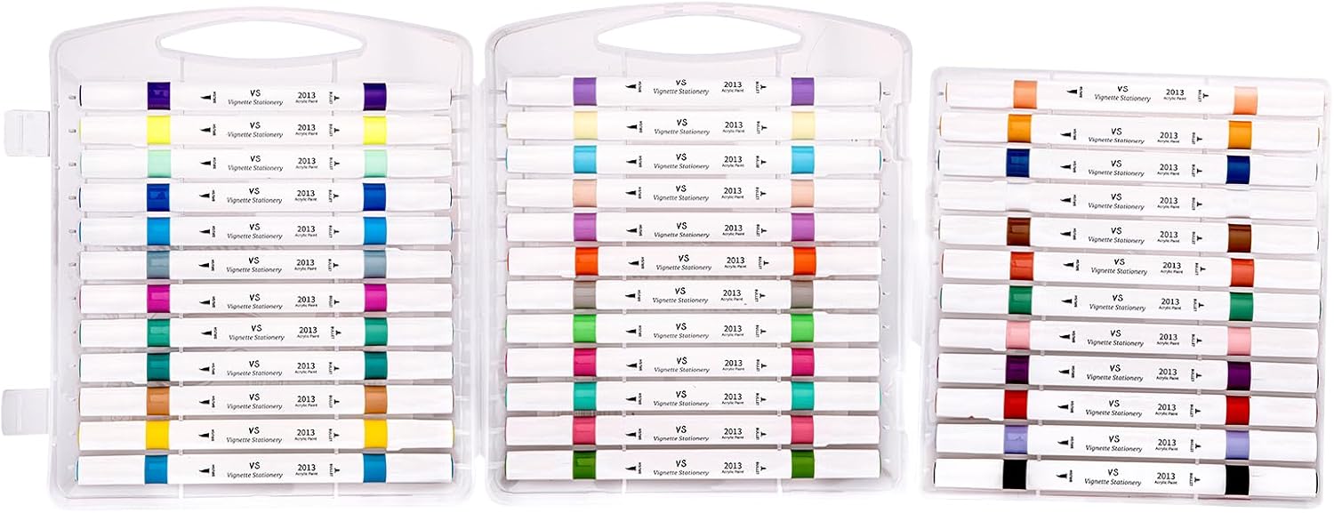 Dual Nib Acrylic Paint Soft Brush Tip Colour Drawing DIY Markers Pens Non Toxic - Image 4