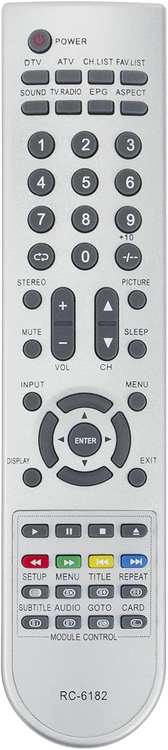Replacement Remote Control for TEAC HD Wide Screen LCD TV LCDV1955HD
