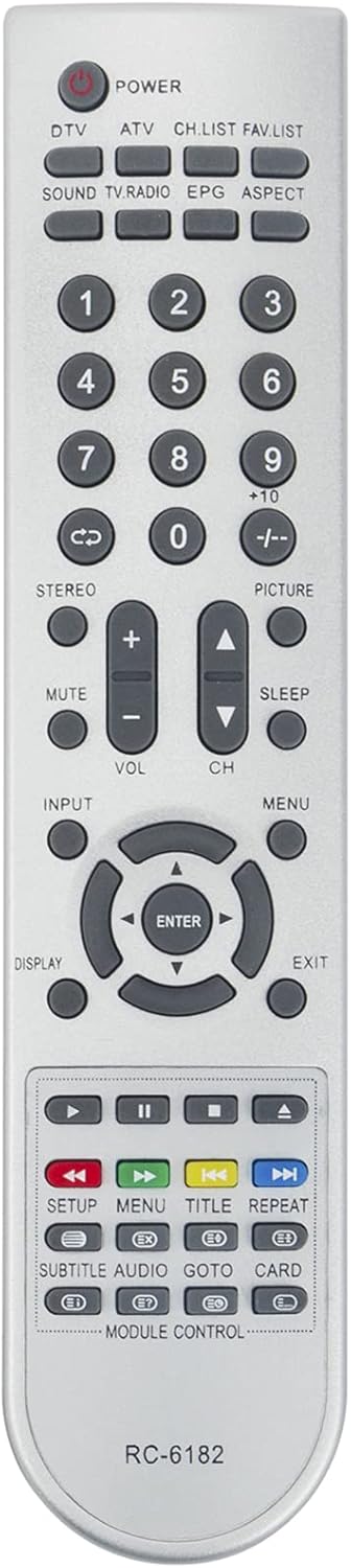 Replacement Remote Control for TEAC HD Wide Screen LCD TV LCDV1955HD