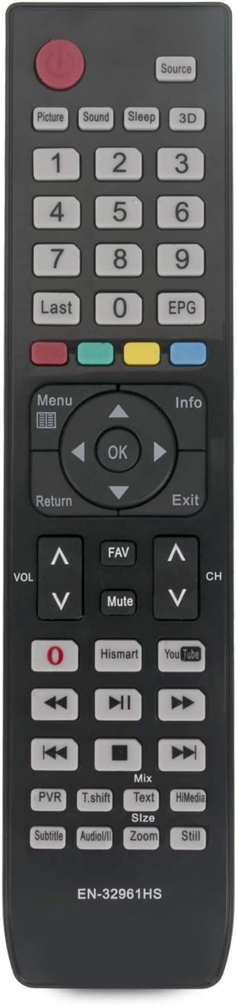 New EN-32961HS Remote Control for Hisense High Definition TV N42K391 N50K391