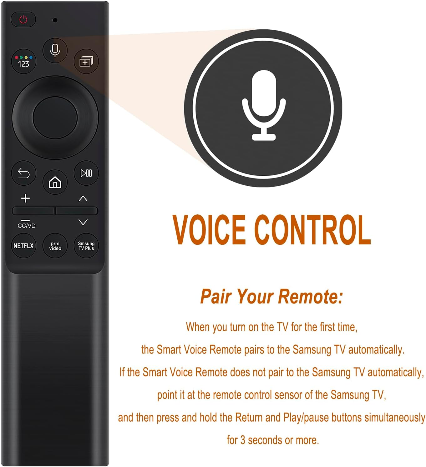 New BN59-01357A BN59-01357B BN5901357A BN5901357B Voice Remote Replacement - Image 2