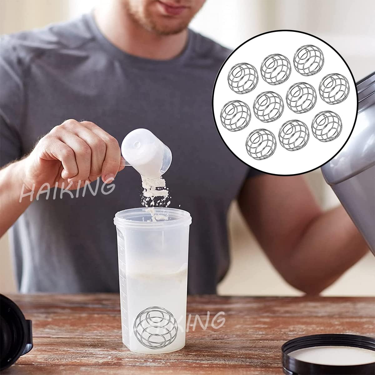 Blender Ball, 10 Pcs Food Grade Stainless Steel Milk Shaker Ball for Protein - Image 3
