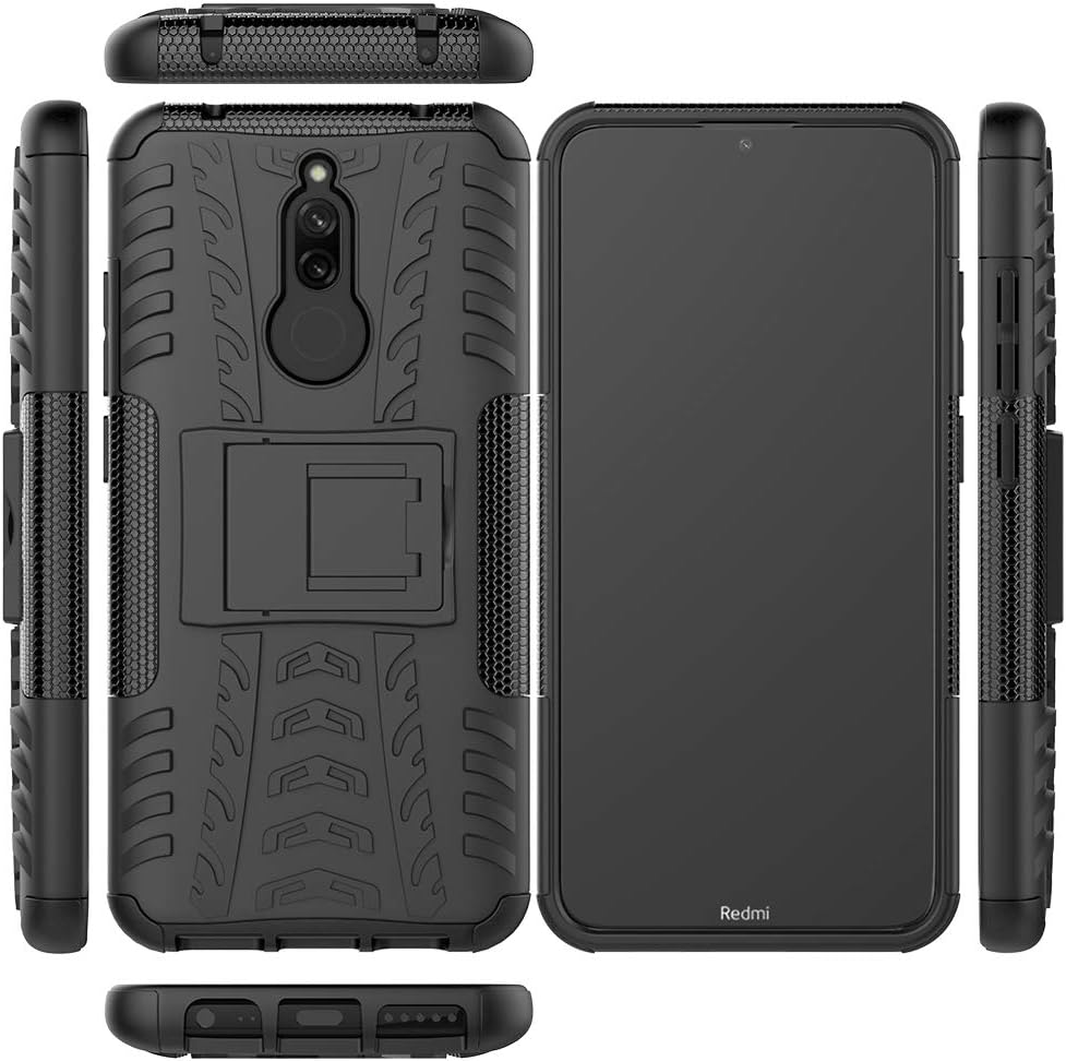 For Xiaomi Redmi 8A Kickstand Hard Rugged Case w Tempered Glass Screen Protector - Image 7