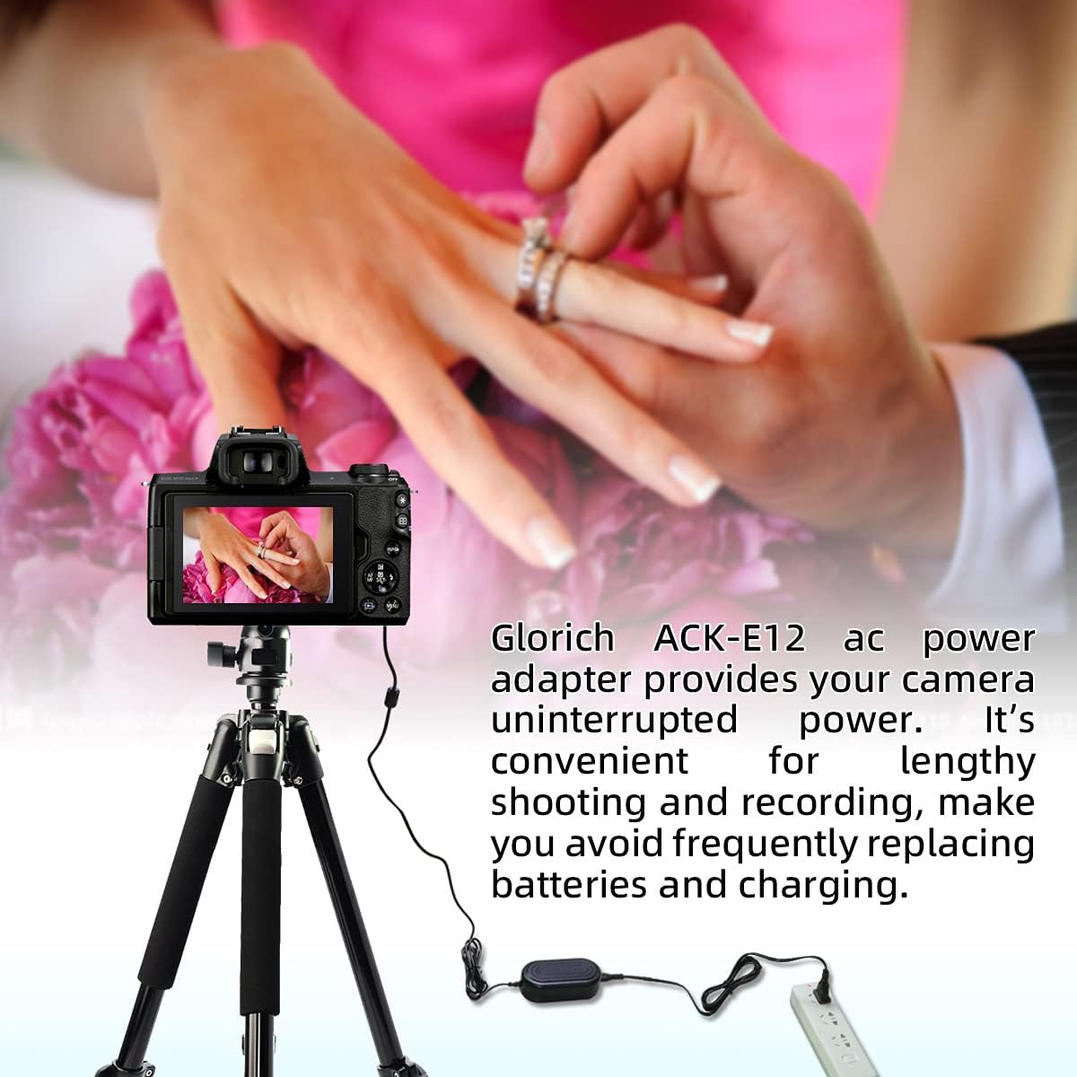 AC Adapter DR-E12 DC Coupler LP-E12 LPE12 Dummy Kit for Canon EOS M200 - Image 2
