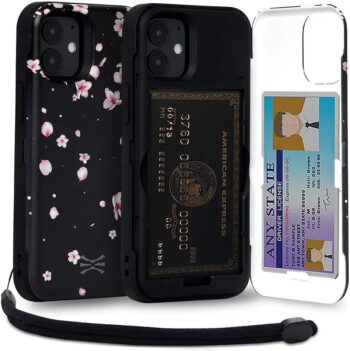 iPhone 12 Mini, Slim Protective Shockproof Case with Hidden Card Wallet