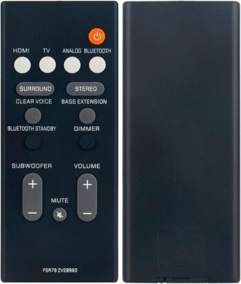 FSR78 ZV28960 Replacement IR Remote Control for Yamaha Sound Bar ATS-1060