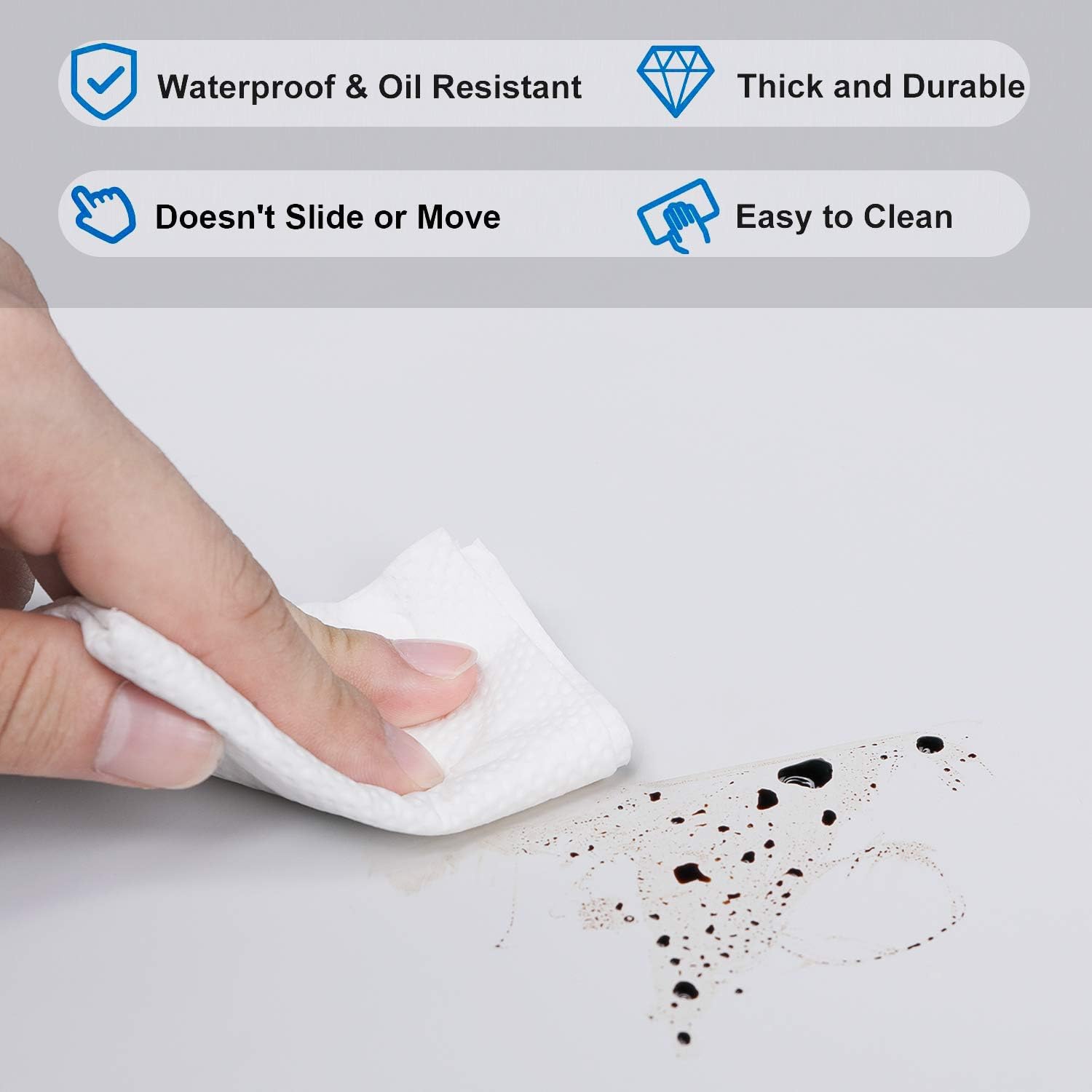 Extra Large Table Desk Mat Thick Silicone Place Mats Non Skid (80x40cm) - Image 4