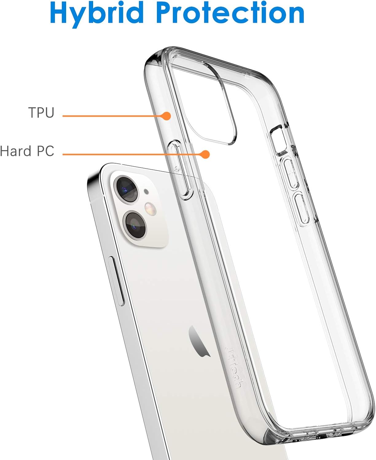 Case for iPhone 12/12 Pro 6.1-Inch, Non-Yellowing Shockproof Phone Bumper(Clear) - Image 3