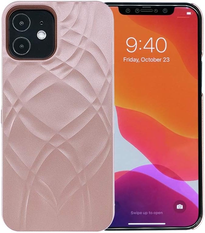 iPhone 12 Pro Mirror Wallet Case with Stand Feature and Card Holder - Rose Gold - Image 2