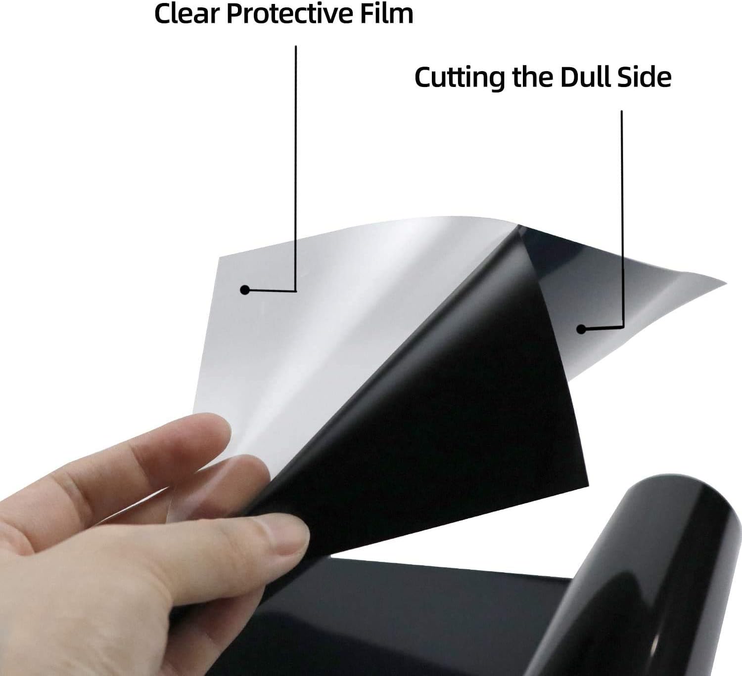 Heat Transfer Vinyl Black HTV Vinyl Roll - 12" x 18ft - Image 3