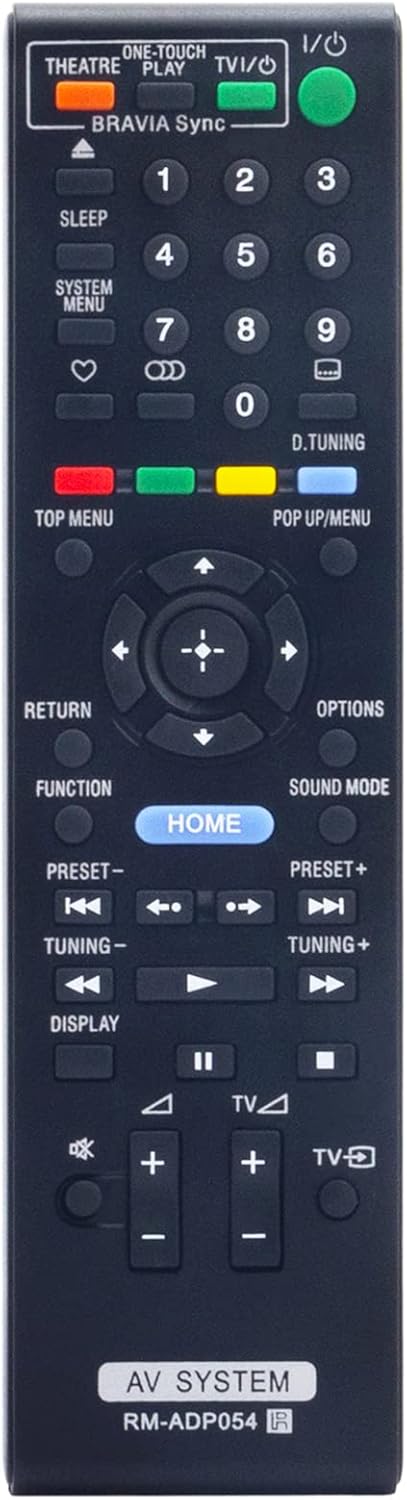 New RM-ADP054 RMADP054 Replacement Remote Control for Sony Blu-ray Disc DVD Home