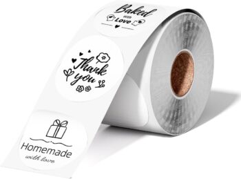 White Circle Thermal Direct Shipping Label, 2''x 2'' Roll Labels - 750 Labels