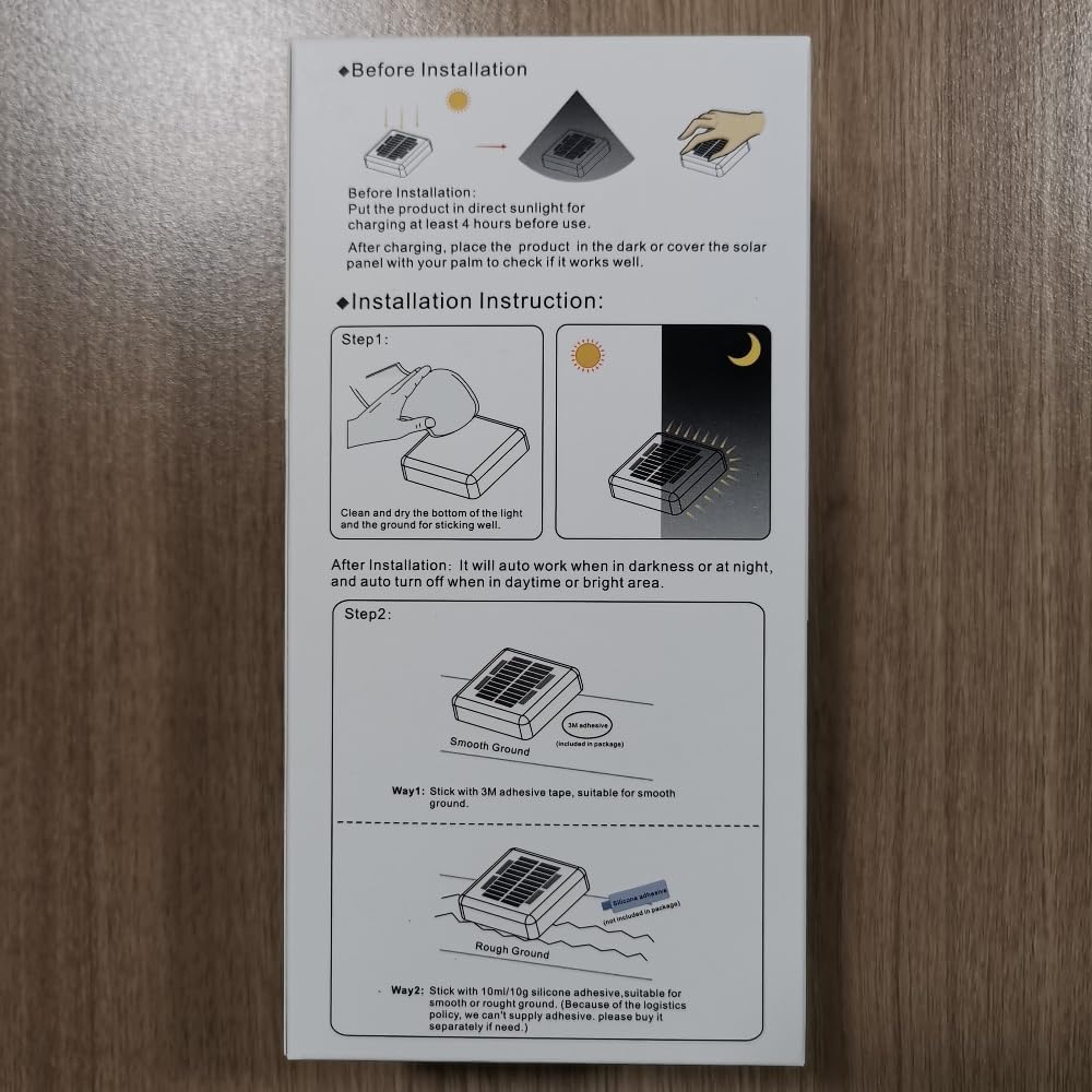 4-Pack Solar Deck Lights Outdoor Waterproof LED, Garden Step Lights Solar - Image 10