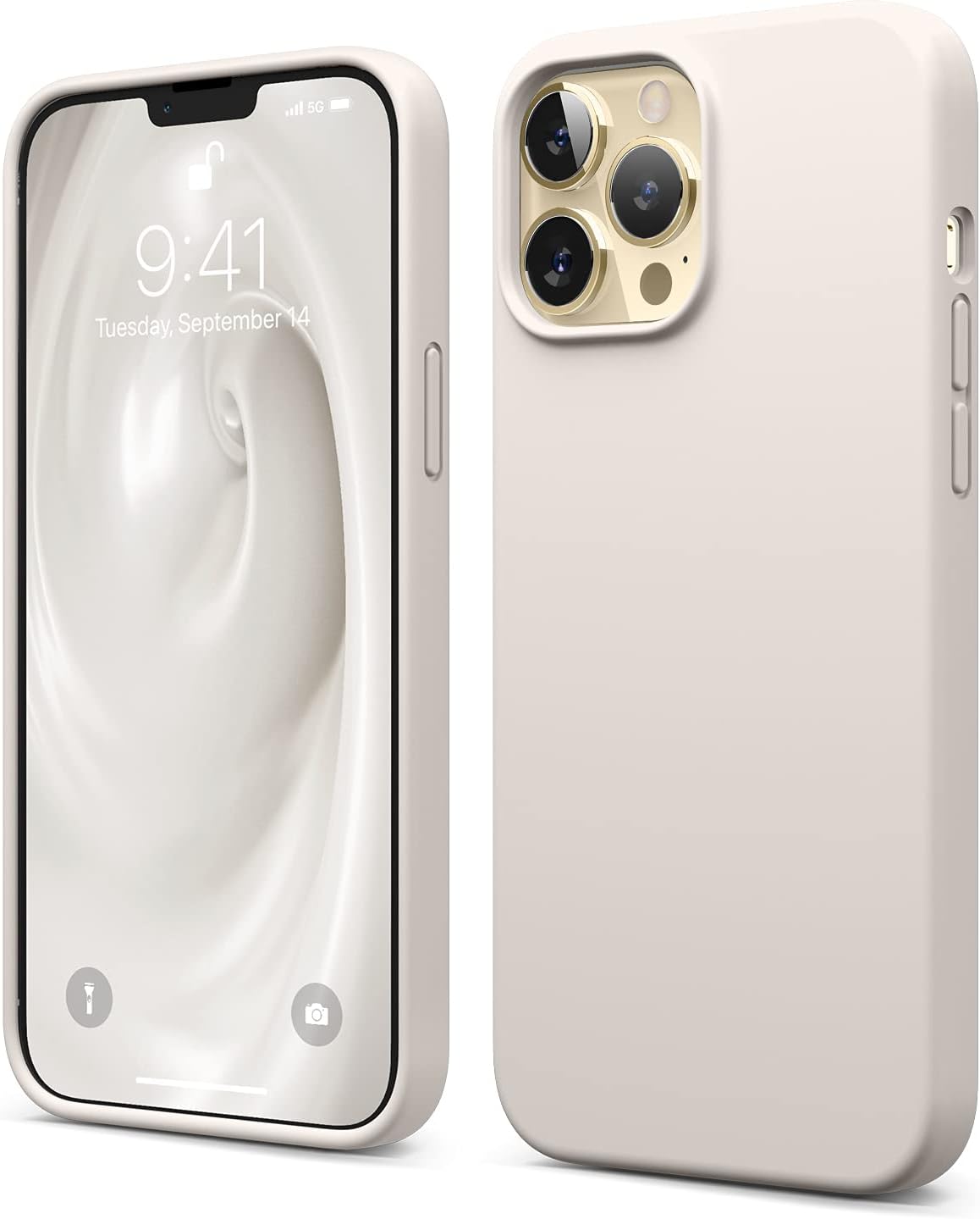 Liquid Silicone Case Compatible with iPhone 13 Pro Max Case (6.7") (Stone)
