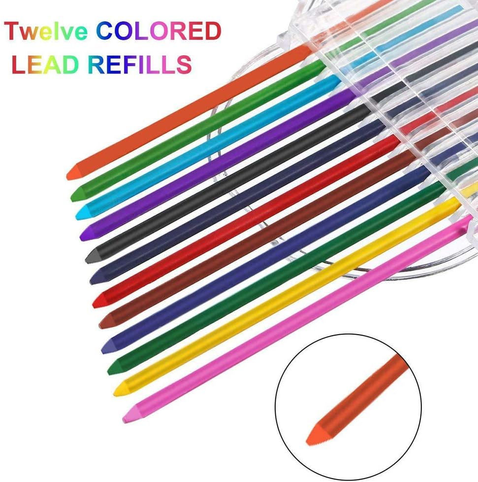 2.0 mm Mechanical Pencil Set with 3 Pieces Pencils, 4 Cases Lead Refills - Image 3