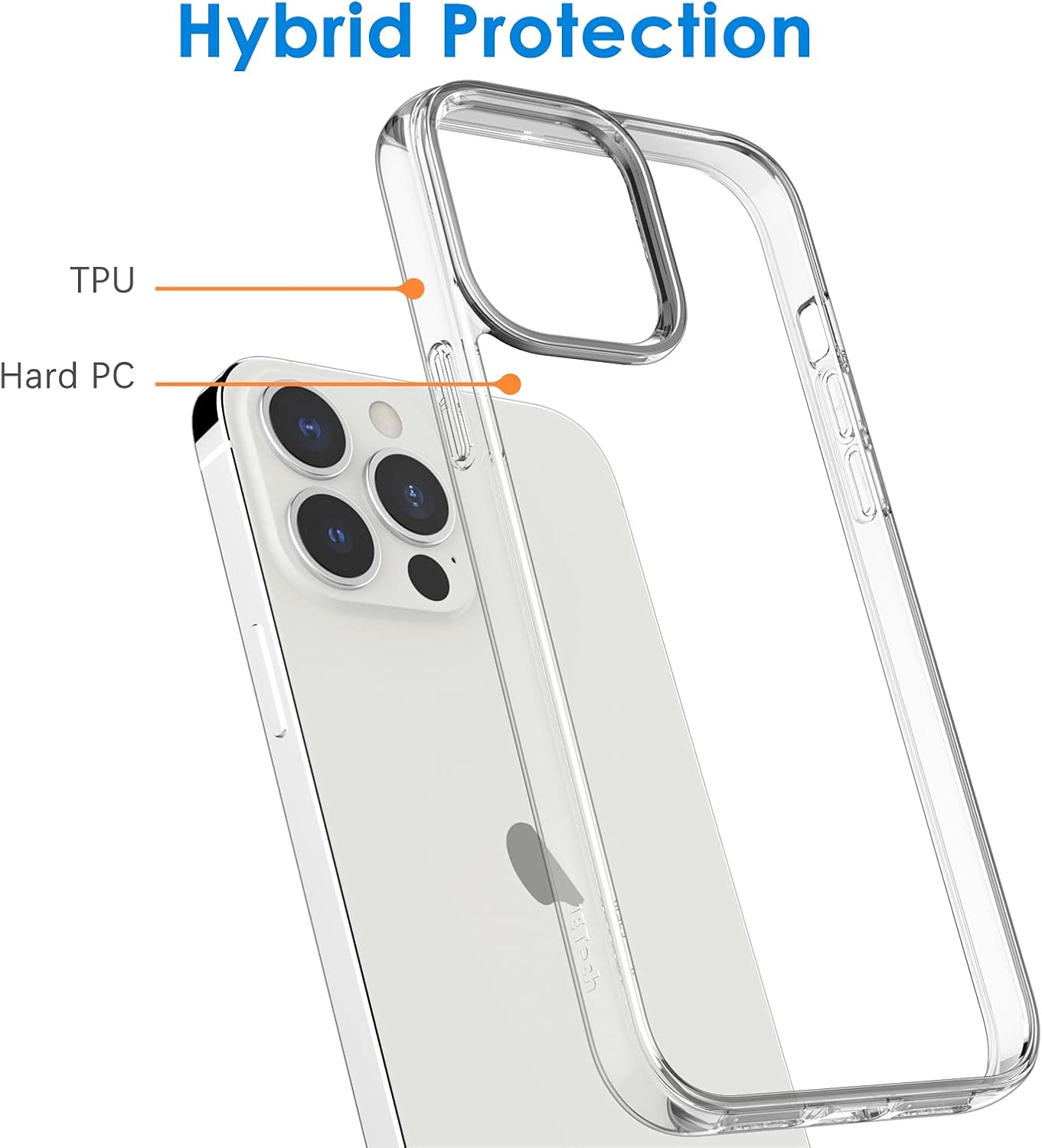 Case iPhone 13 Pro Max 6.7-Inch, Shockproof Bumper Cover, Anti-Scratch, HD Clear - Image 3