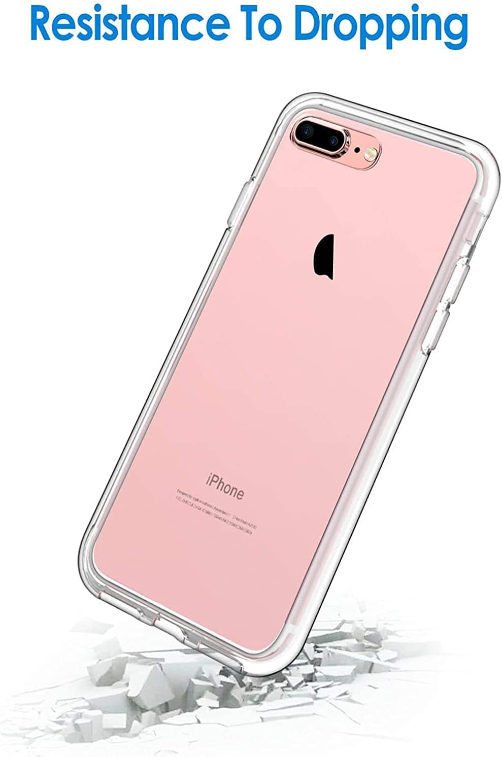 Case for iPhone 8 Plus and iPhone 7 Plus 5.5", Non-Yellowing Shockproof (Clear) - Image 6