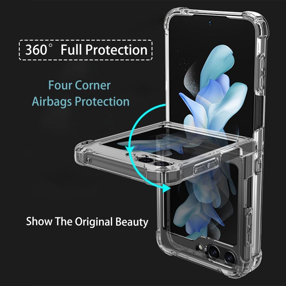 Samsung Galaxy Z Flip 5 5G Protective Acrylic + TPU Case - Clear - Image 4