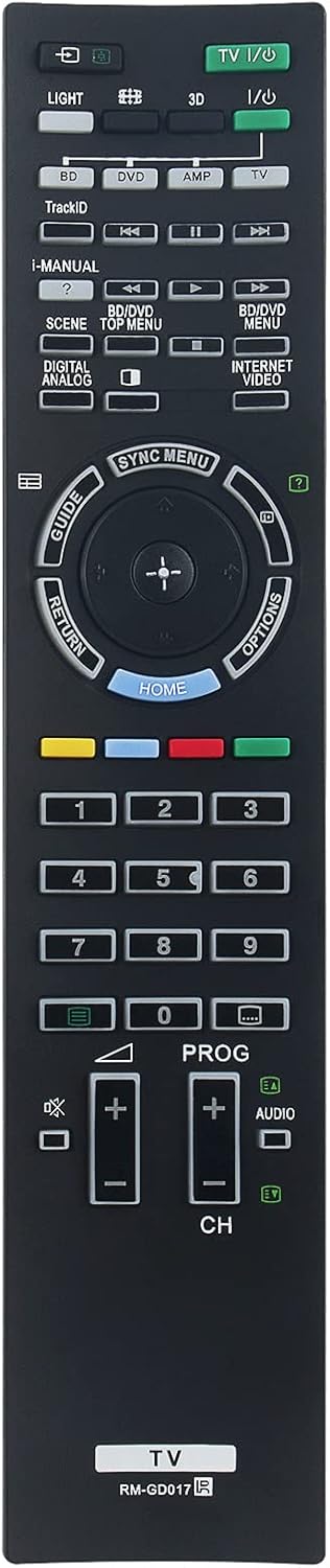 RMGD017 Replacement Remote Control for Sony Bravia LCD TV KDL-60NX720