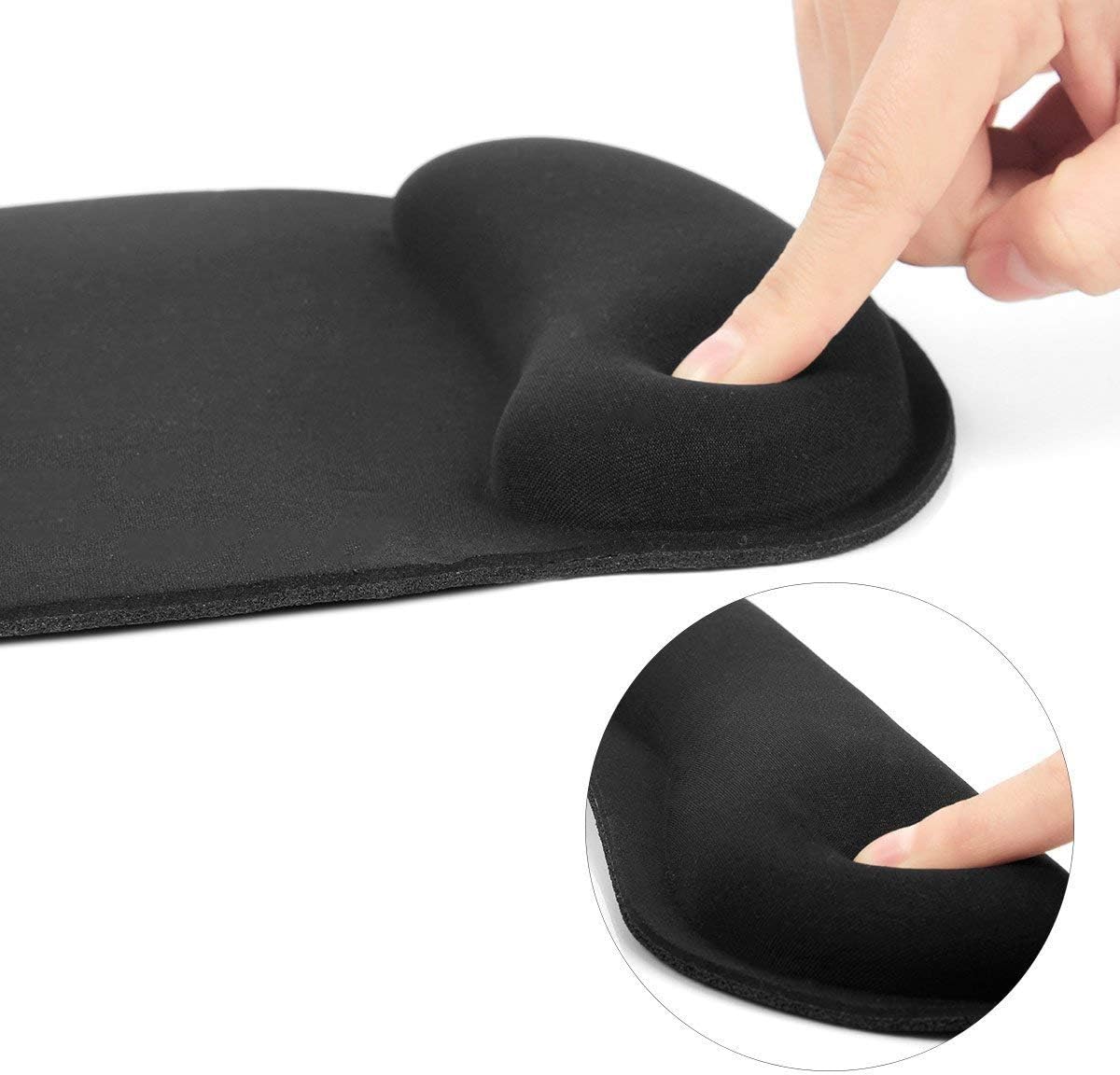 Mouse Pad - Gel Gaming Mouse Wrist Rest Pads Mat, Ergonomic Memory Foam (Black) - Image 6