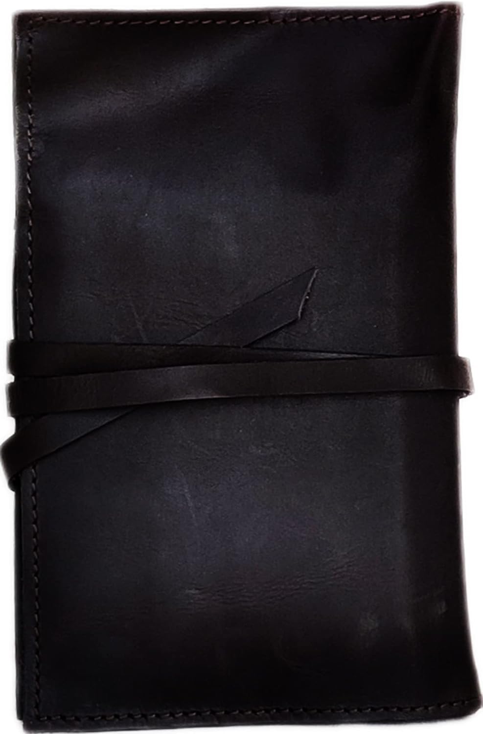 Genuine Leather Pencil Roll Brush Case Pen Holder Organizer Ruler (7.9 inches) - Image 3