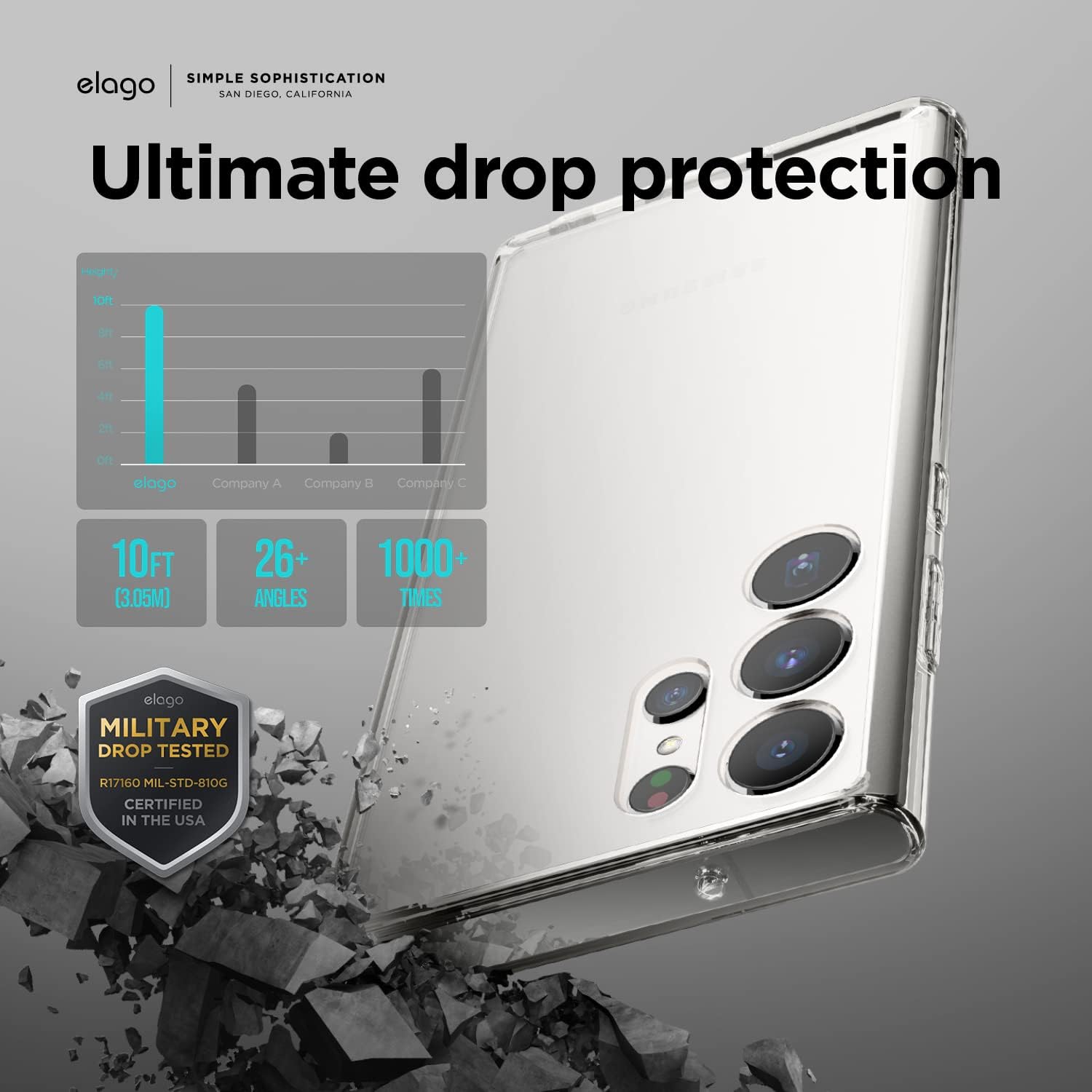 Hybrid Clear Case Compatible with Samsung Galaxy S23 Ultra - TPU - Image 7