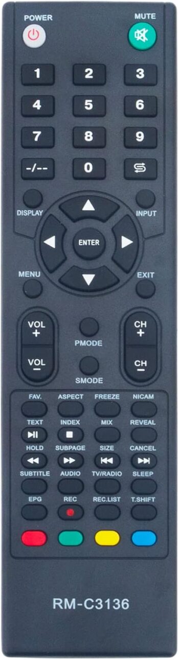 Replacement Remote for JVC Smart TV LT-42N550A LT-48N770A LT-55N770A