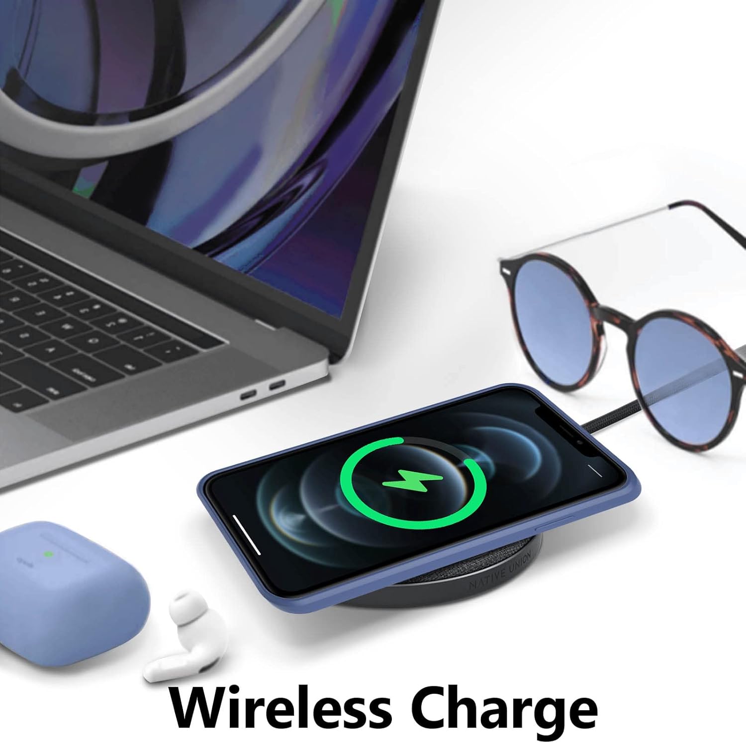 Silicone Wireless Charging Case for iPhone 11 6.1 inch - Dark Blue - Image 4