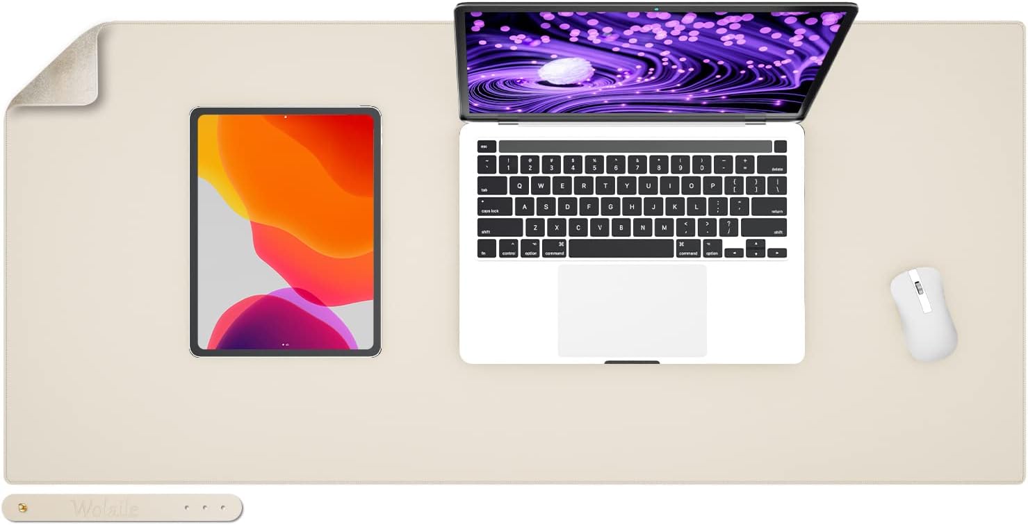 Leather Desk Pad Blotter, 36x17 inch Big Keyboard Mouse Pad,Waterproof Non-Slip - Image 9