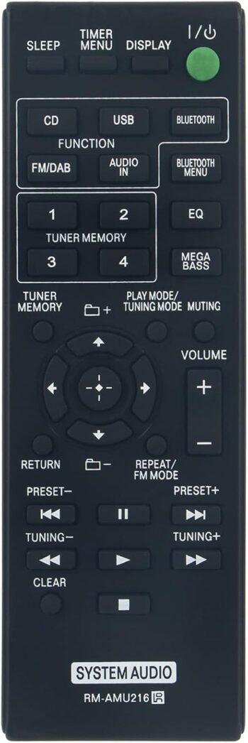 New RM-AMU216 RMAMU216 Replacement Remote Control fit for Sony Home Audio System