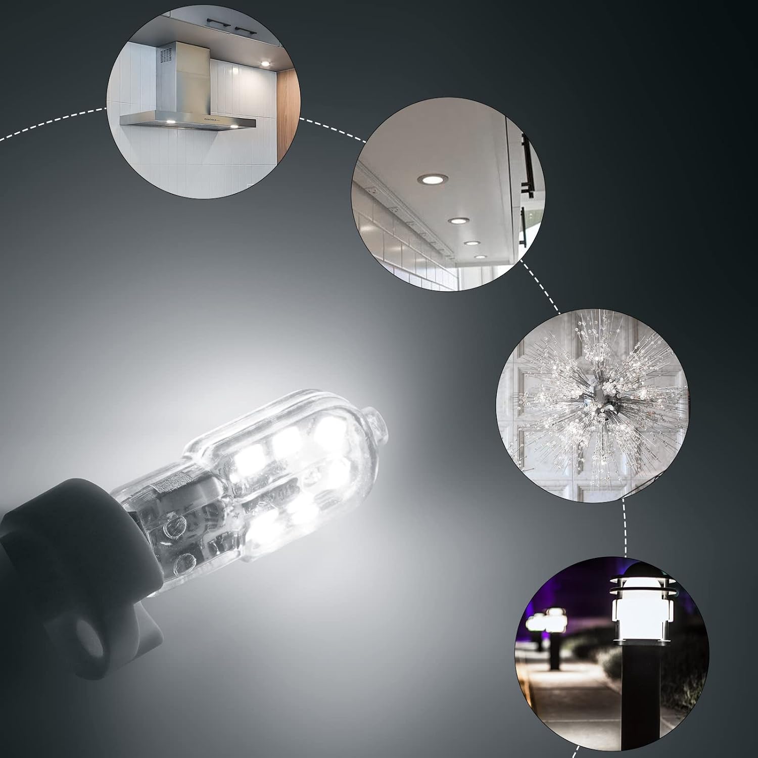 G4 LED Light Bulb Bi-Pin Base 1.5Watt 15-20W Halogen Bulb Equivalent- Pack of 10 - Image 7