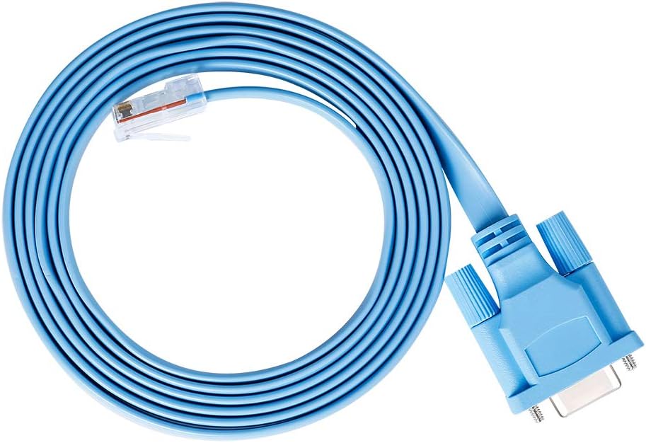 1.8m DB9 to RJ45 Console Cable Cisco Device Management Serial Adapter (6 Feet) - Image 7