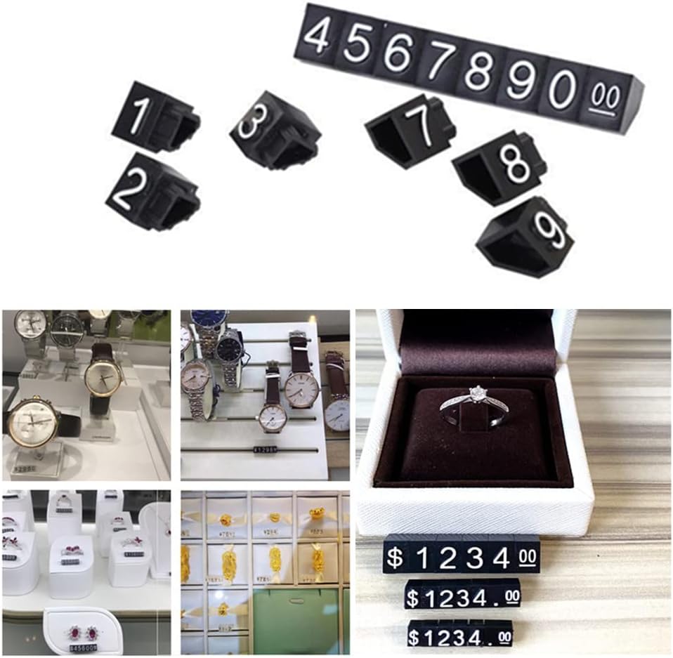 10 Sets Price Display Cube Adjustable Price Tag,Adjustable Removable Mini Cube - Image 2