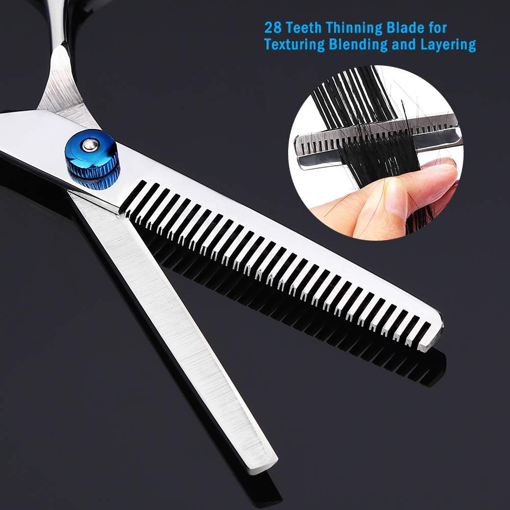 Professional Hair Cutting Scissors, 9 PCS Barber Thinning Scissors Hairdressing - Image 5