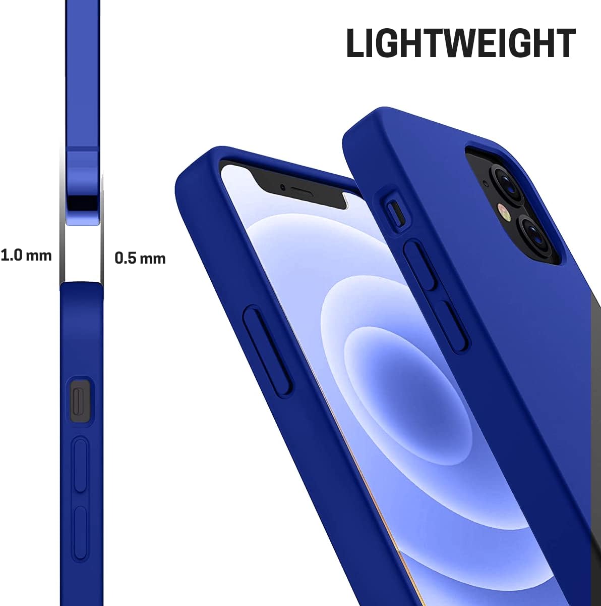 iPhone 12/12 Pro Soft Protective Shockproof Case - Blue - Image 3