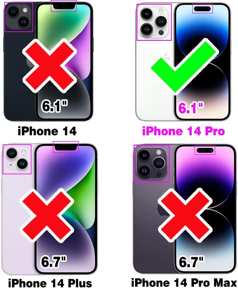 For iPhone 14 Pro 6.1" Slim Protection Case w Tempered Glass Screen Protector - Image 2