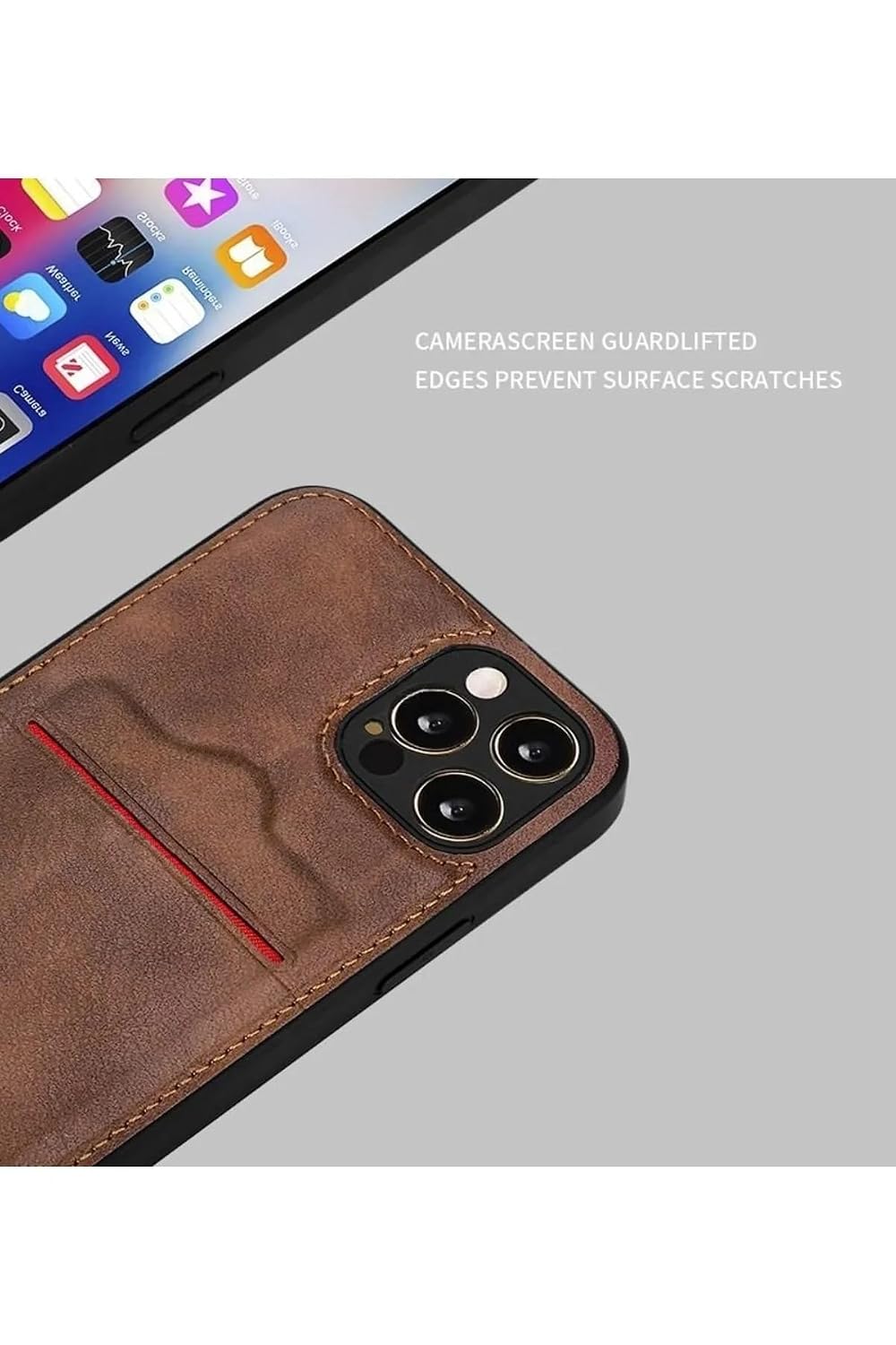 For iPhone 14 Pro Max Ultra Slim PU Card Holder Leather Case - Image 4