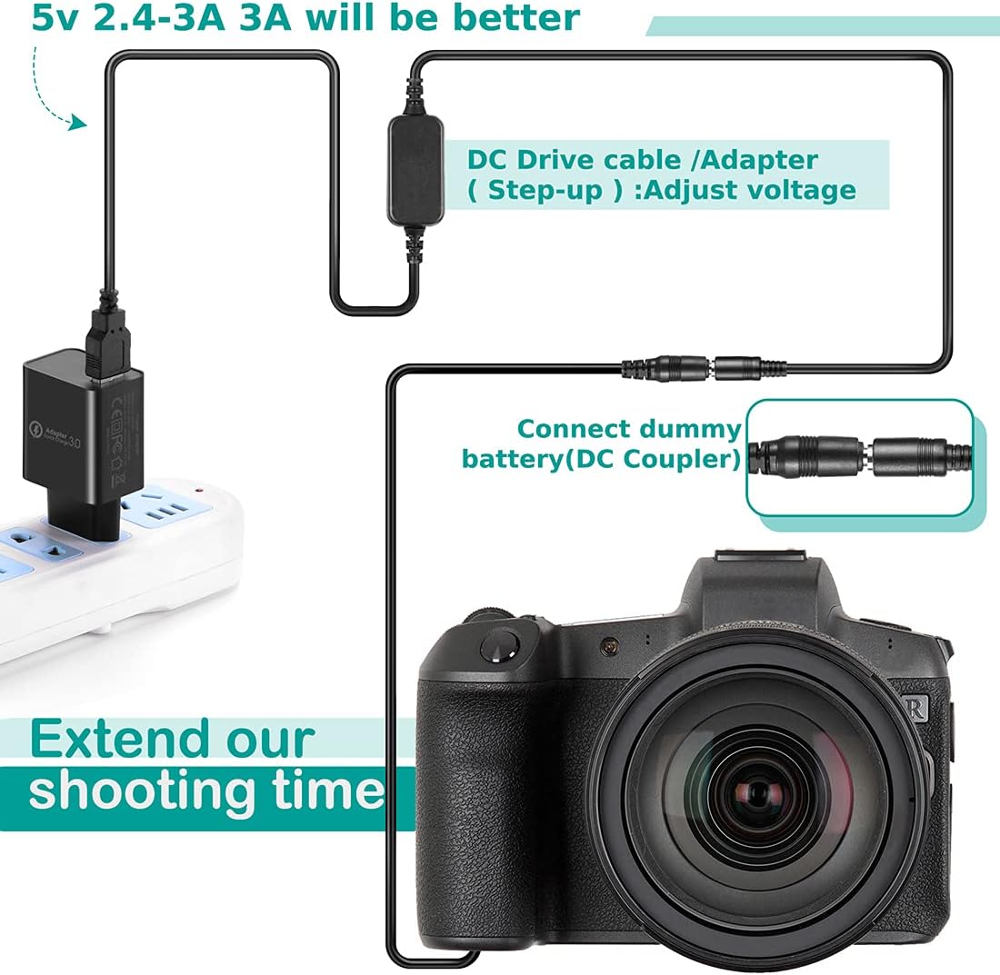 Usb Cable + DMW-DCC8 DCC8 BLC12 BLC12E Dummy Battery for lumix GH2 GH2K GH2S - Image 6