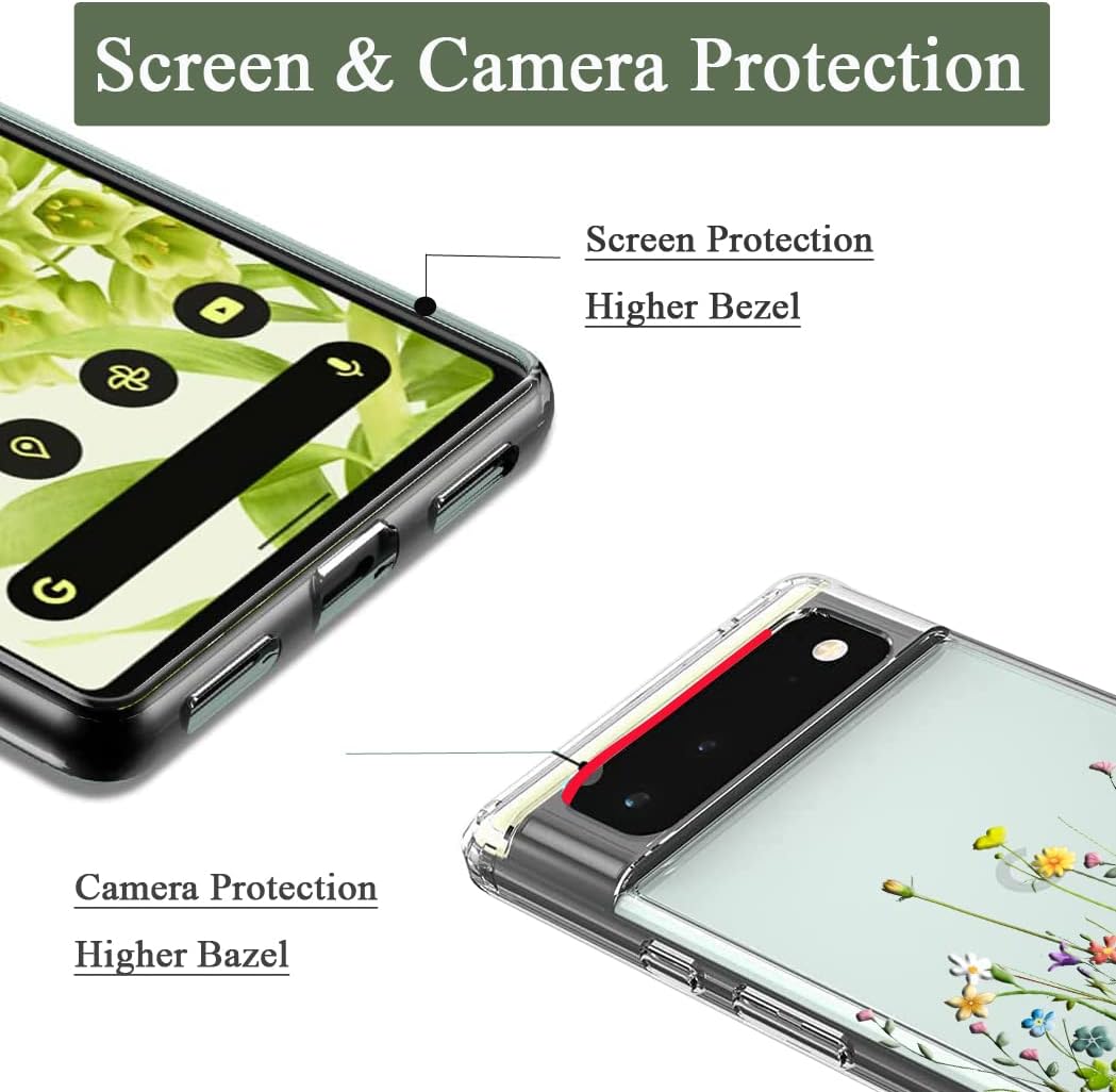 For Google Pixel 6 Clear, Soft TPU Shock Absorption Protective Back Cover Case - Image 2
